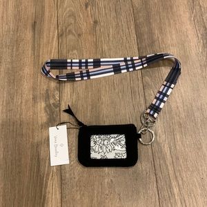 Vera Bradley Black Lanyard with Strap